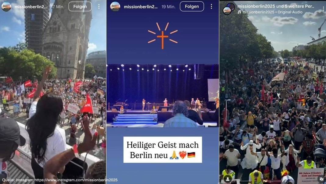 „Jesus“ marschiert durch Berlin und missioniert im Estrel Congress Center…
