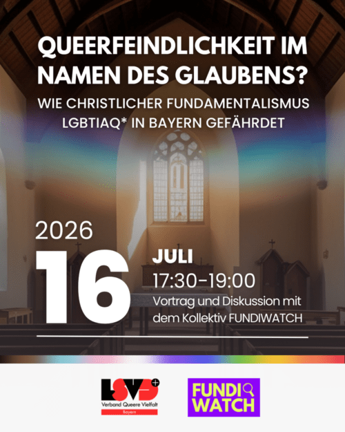 Webtalk mit dem LSVD+ Bayern: Queerfeindlichkeit im Namen des Glaubens?
