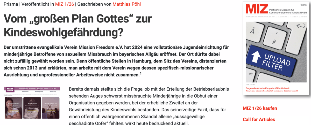 Vom „großen Plan Gottes“ zur Kindeswohlgefährdung?