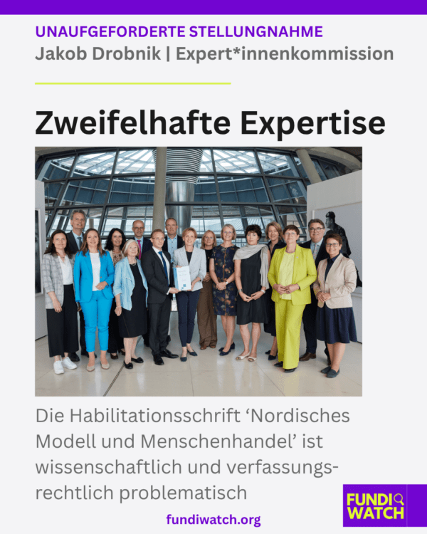 Unaufgeforderte Stellungnahme gegenüber der Expert*innenkommission zum ProstSchG (Zoe Luginsland)